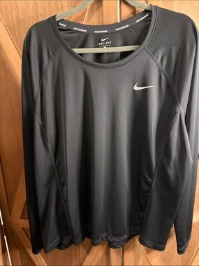 NIKE Black Dri-FIT Running Long Sleeve Shirt SIZE 2X